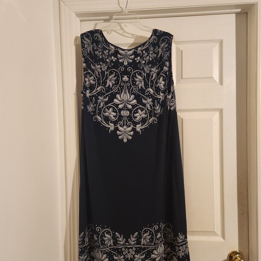 JM Collection Womens Dress Blue With Beading XXL